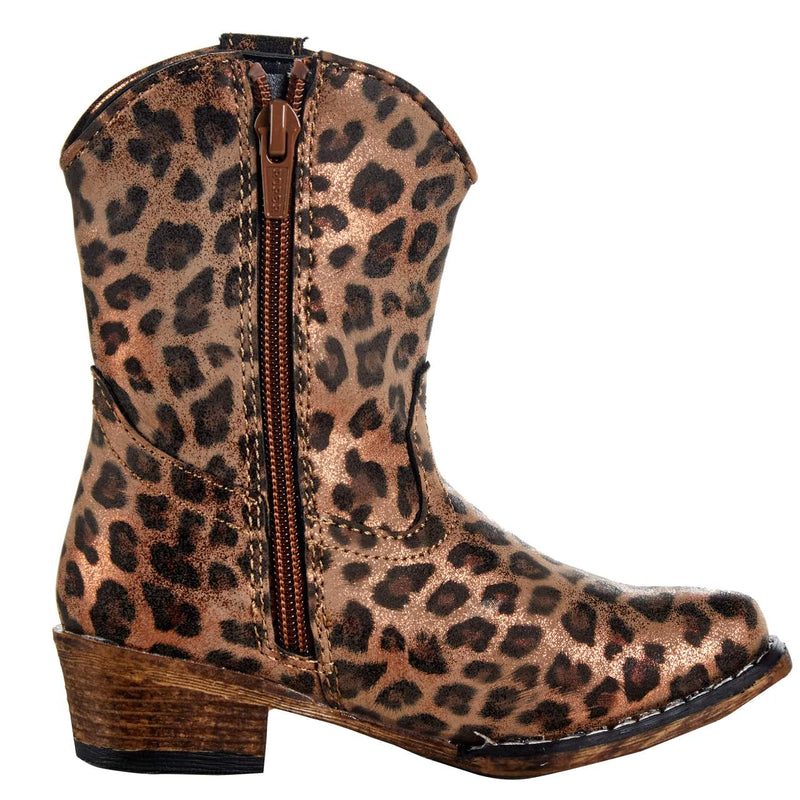 Roper Footwear Toddler Riley Leopard Snip Toe Boot