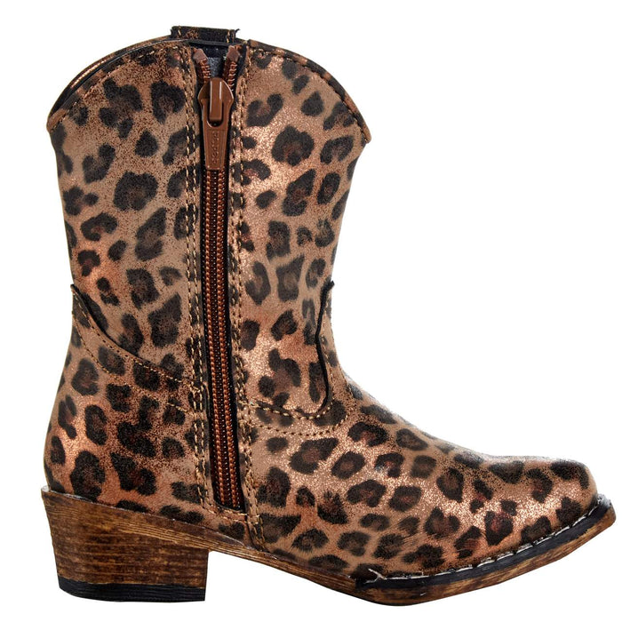 Roper Footwear Toddler Riley Leopard Snip Toe Boot