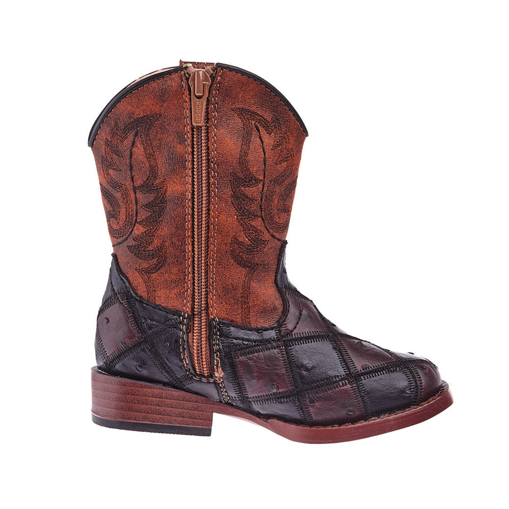 Roper - Toddlers Glitter Blocks Western Boot main image 0