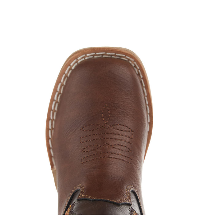 Roper Footwear Kid's Brown Faux Vamp 6in Dark Brown Faux Top