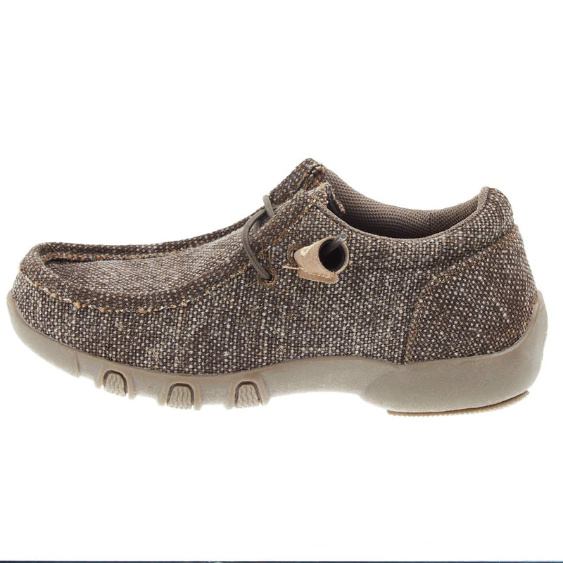 Roper Footwear Kids Chillin Brown Canvas Casual Shoe