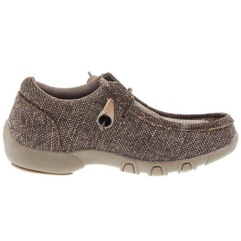 Roper Footwear Kids Chillin Brown Canvas Casual Shoe