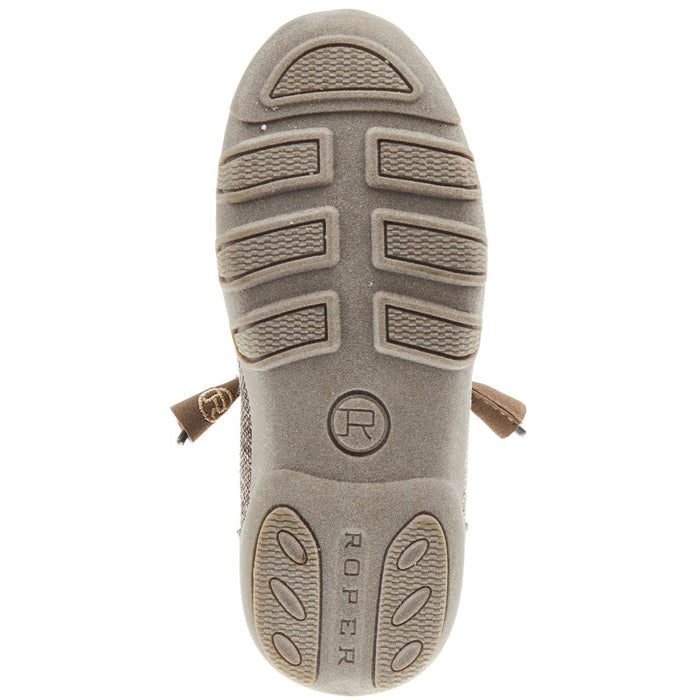 Roper Footwear Kids Chillin Brown Canvas Casual Shoe