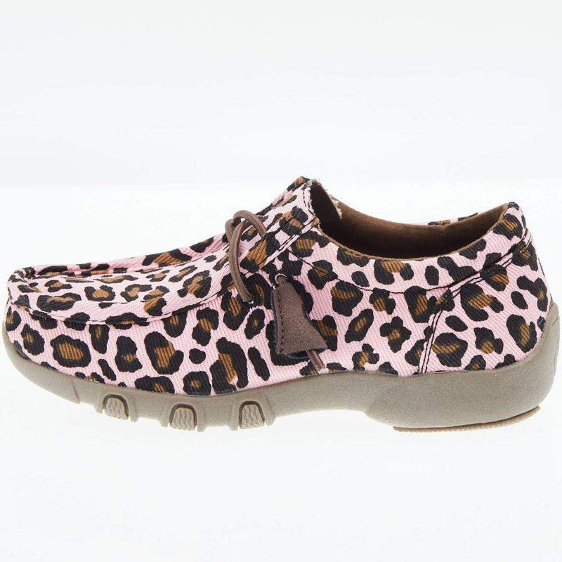 Roper Footwear Kids Chillin Pink Leopard Casual Shoe