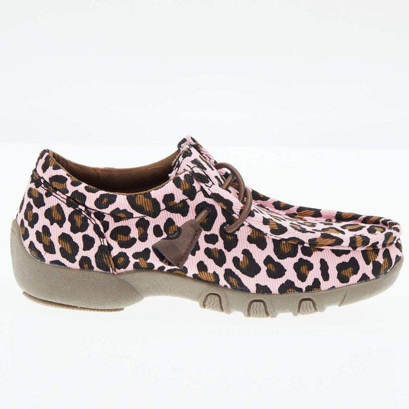 Roper Footwear Kids Chillin Pink Leopard Casual Shoe