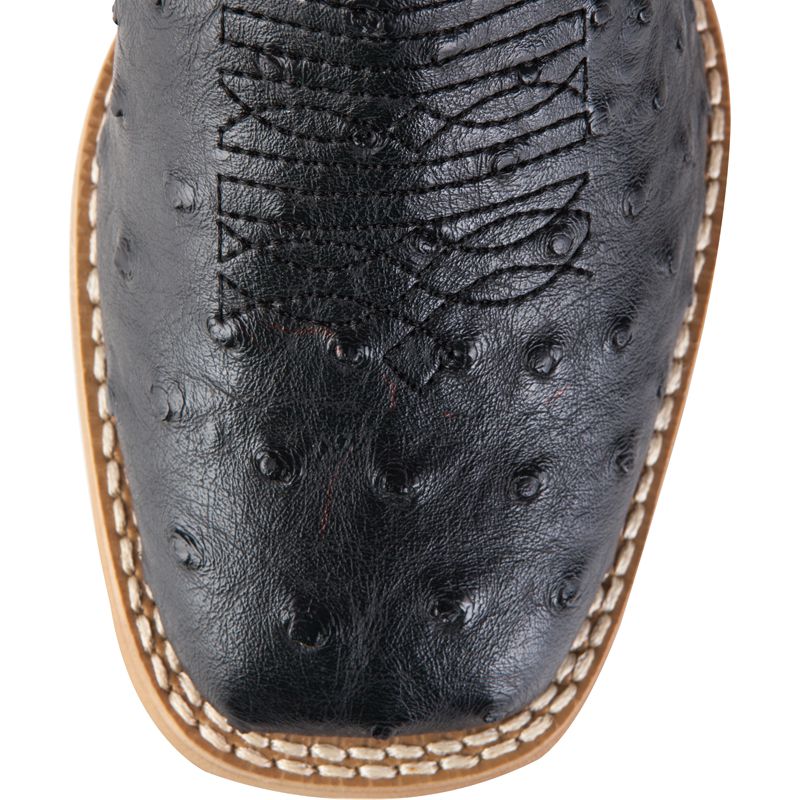 Roper Footwear Kid's Black Ostrich Print Cowboy Boots