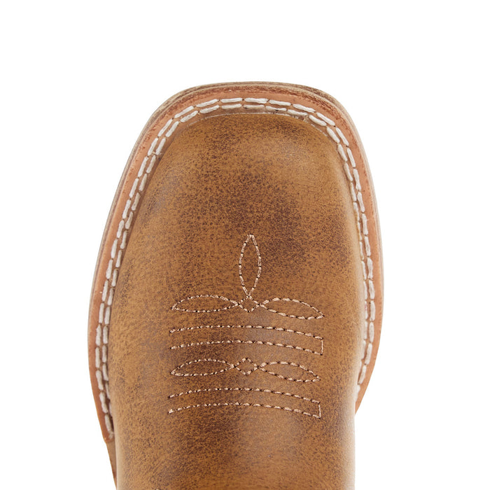 Roper Footwear Toddlers Walker Tan Square Toe with Navy Shaft Boot