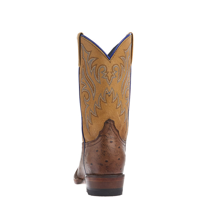 Roper Footwear Kid's Quill Waxy Brown with Tan Leather Shaft Cutter Toe Boot