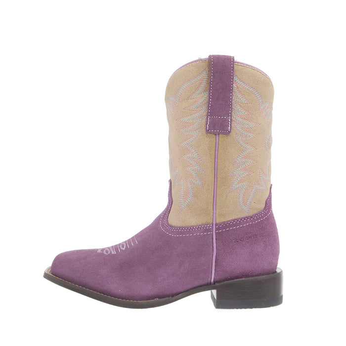 Roper Footwear Childrens Willa Purple Suede Cowgirl Boot