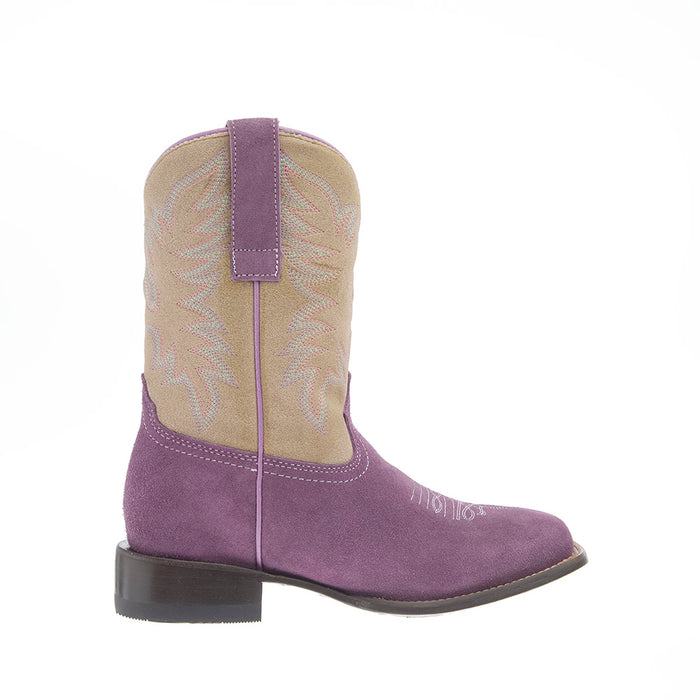 Roper Footwear Childrens Willa Purple Suede Cowgirl Boot