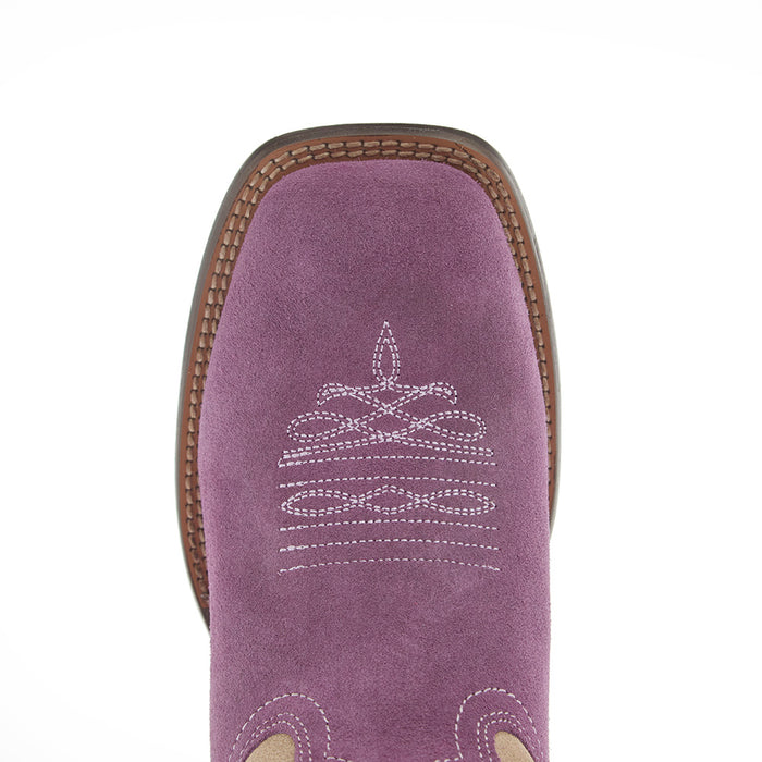 Roper Footwear Childrens Willa Purple Suede Cowgirl Boot