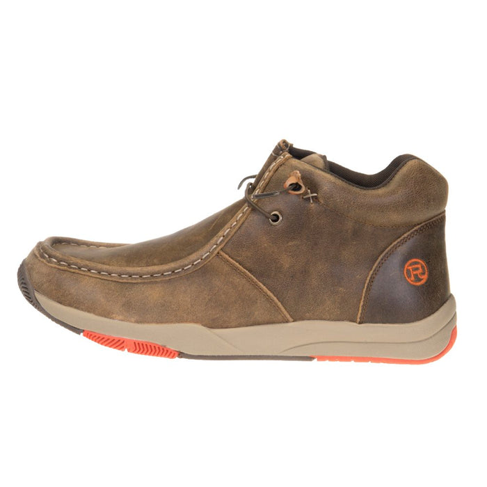 Roper Footwear Men's Clearcut Tan Orange Distressed Leather Casual Shoe