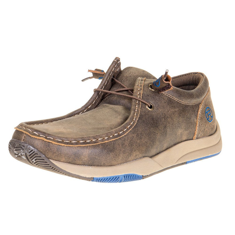 Roper Footwear Men's Clearcut Low Brown & Blue Slip On Casual Shoe