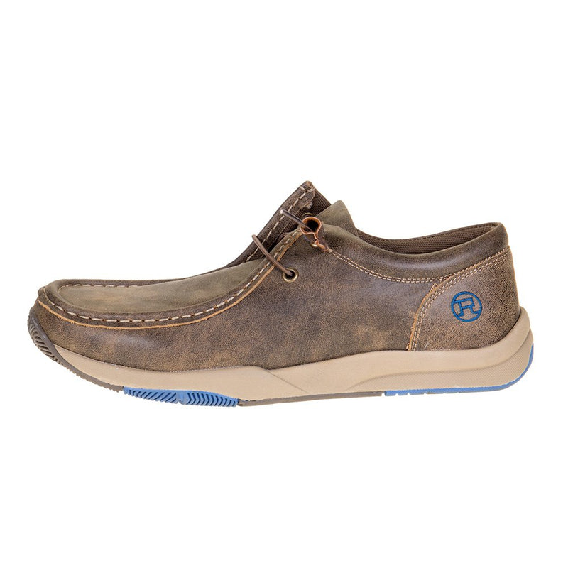 Roper Footwear Men's Clearcut Low Brown & Blue Slip On Casual Shoe