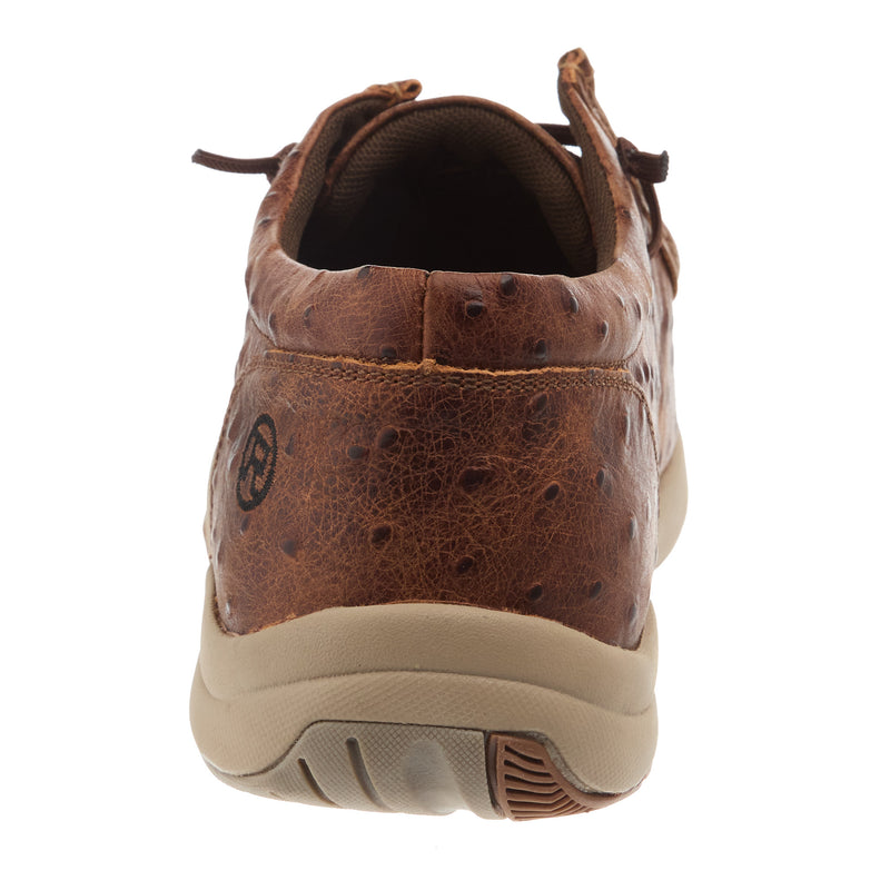 Roper Footwear Mens Clearcut Low Vintage Cognac Ostrich Casual Shoe