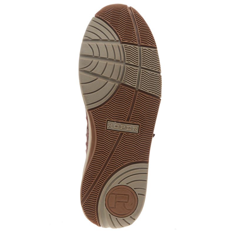 Roper Footwear Mens Clearcut Low Vintage Cognac Ostrich Casual Shoe