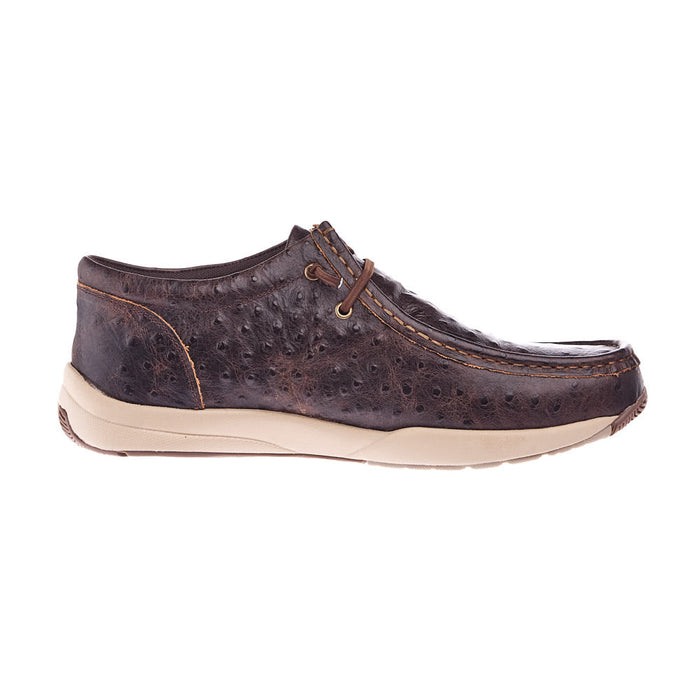 Roper Footwear Men`s Brown Ostrich Print Clearcut Casual Shoe