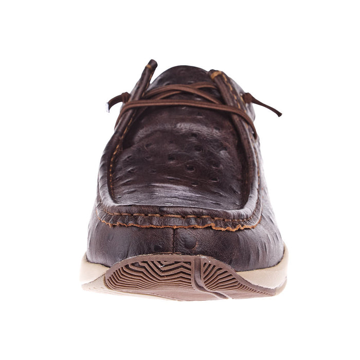 Roper Footwear Men`s Brown Ostrich Print Clearcut Casual Shoe