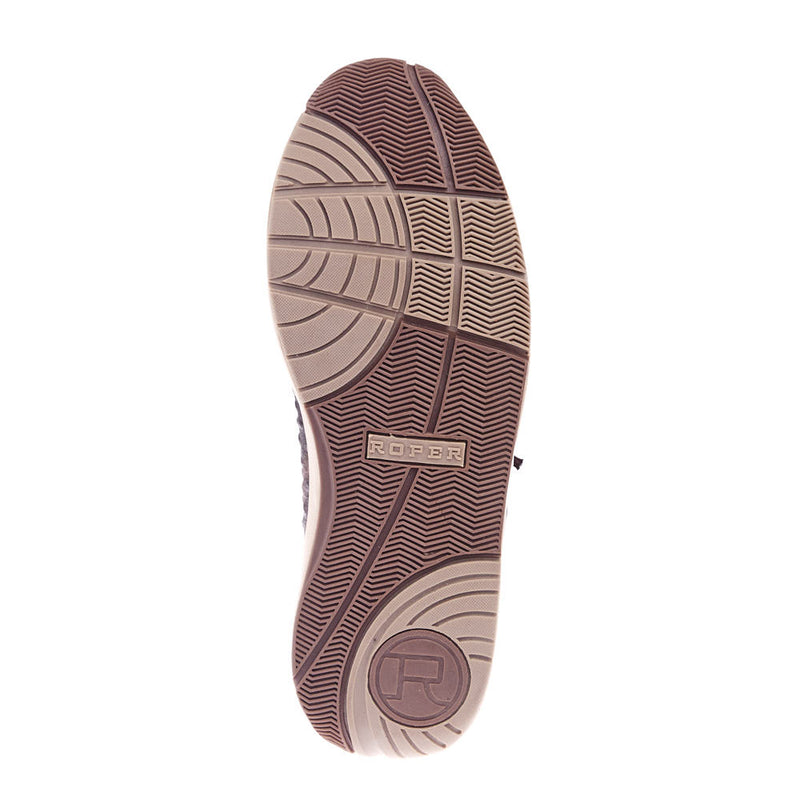 Roper Footwear Men`s Brown Ostrich Print Clearcut Casual Shoe