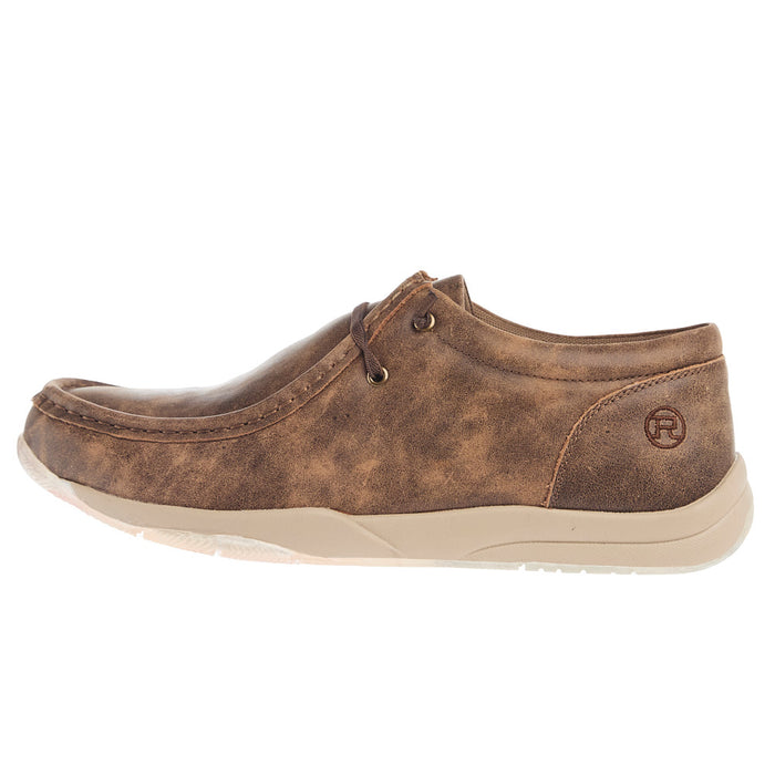 Roper Footwear Men's Clearcut Low Vintage Tan American Flag Casual Shoe