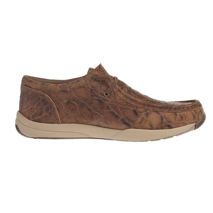 Roper Footwear Men's Clearcut Low Brown Turtle Embossed Casual Shoe