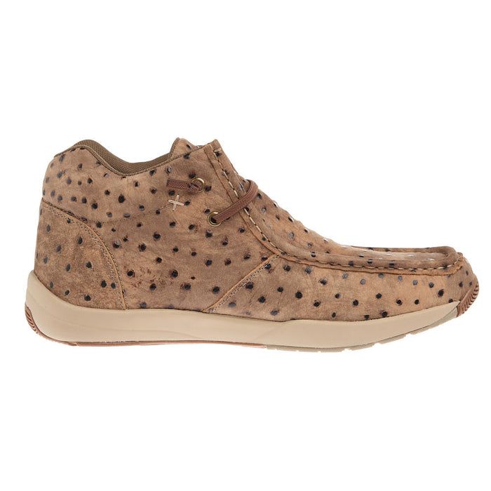 Roper Footwear Men's Vintage Tan Ostrich Print Clearcut Casual Shoe