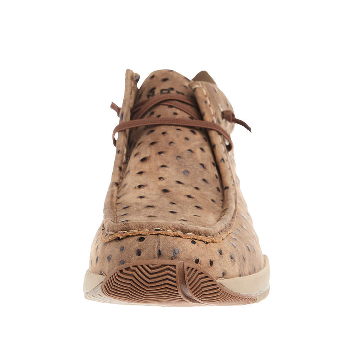 Roper Footwear Men's Vintage Tan Ostrich Print Clearcut Casual Shoe