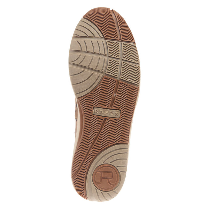 Roper Footwear Men's Vintage Tan Ostrich Print Clearcut Casual Shoe