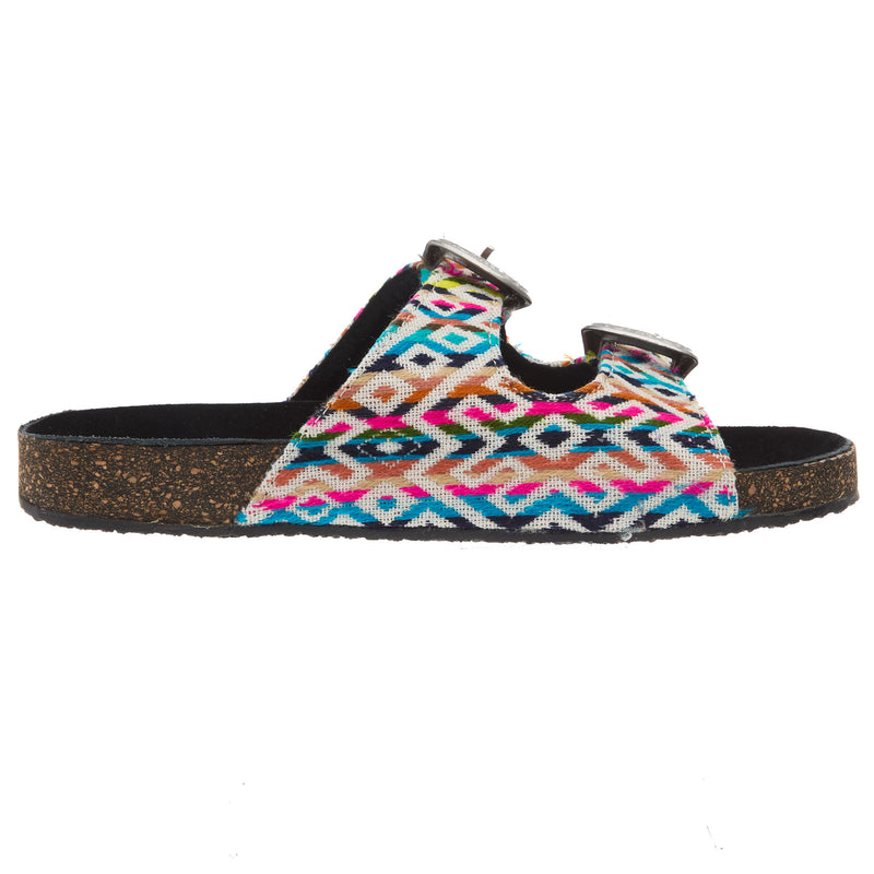 Roper Footwear Womens Desiree Serape Fabric Buckle Sandal