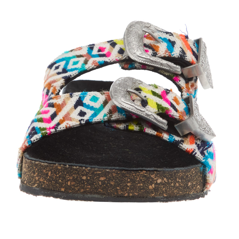 Roper Footwear Womens Desiree Serape Fabric Buckle Sandal
