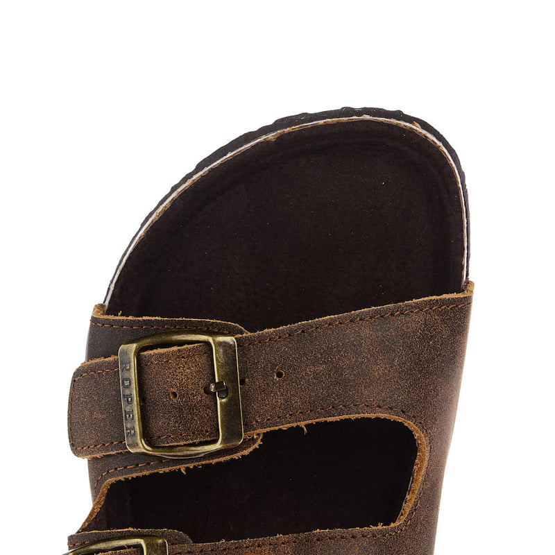 Roper Footwear Women`s Delilah Brown Leather Sandal