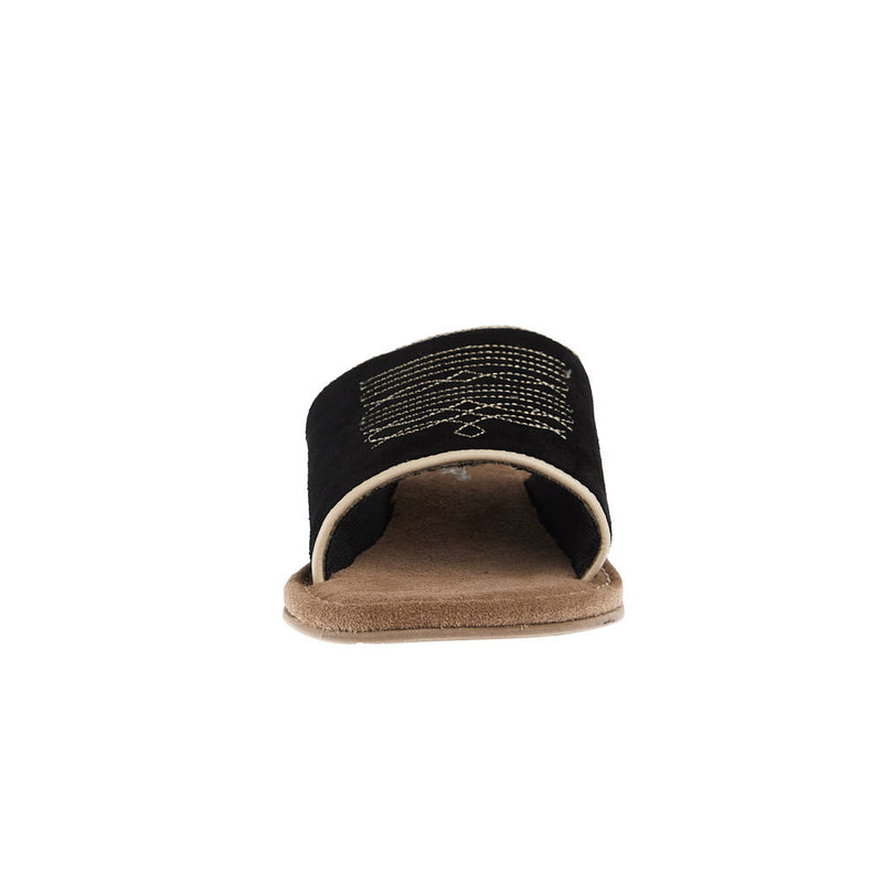 Roper Footwear Women's Black Suede With Toe Bug Sandal