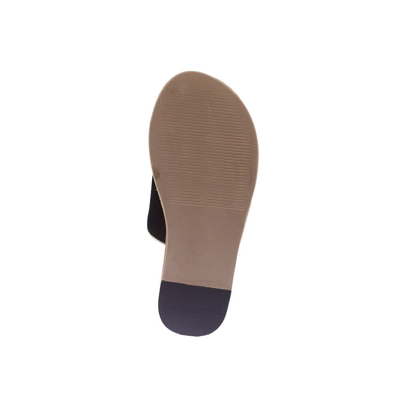 Roper Footwear Women's Black Suede With Toe Bug Sandal