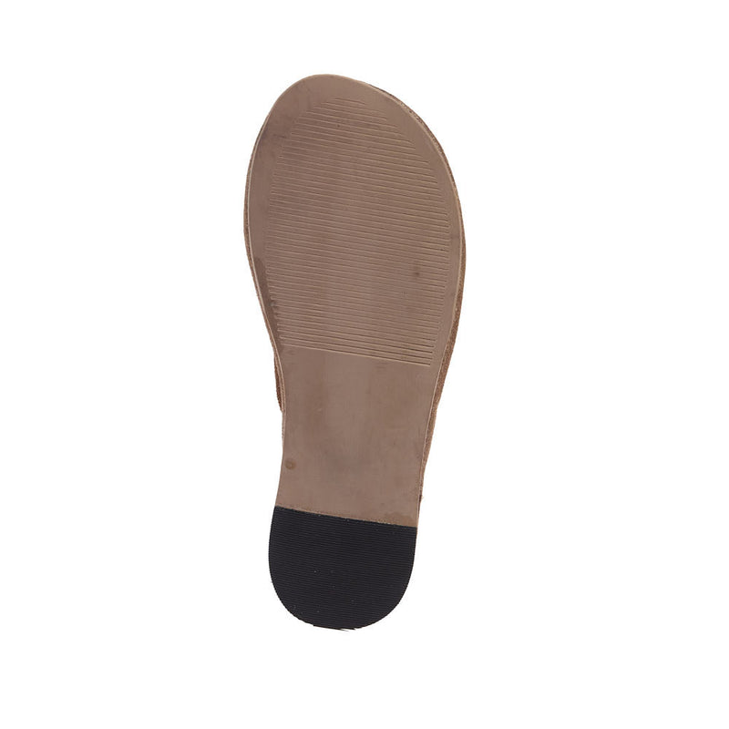 Roper Footwear Women's Tan Suede With Toe Bug Sandal