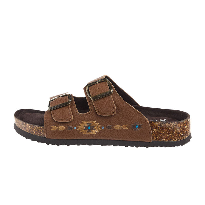 Roper Footwear Women's Tan Oiled Aztec Sandal
