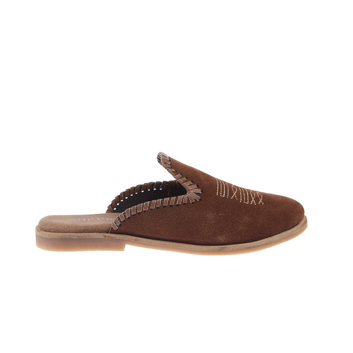 Roper Footwear Women's Hampton Brown Cow Suede Mule