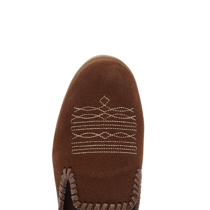 Roper Footwear Women's Hampton Brown Cow Suede Mule