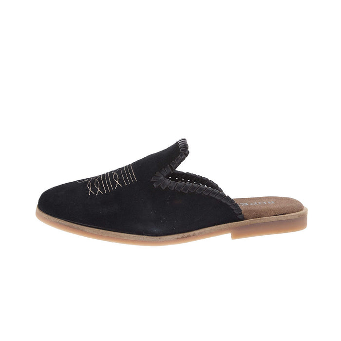 Roper Footwear Women's Hampton Black Cow Suede Mule