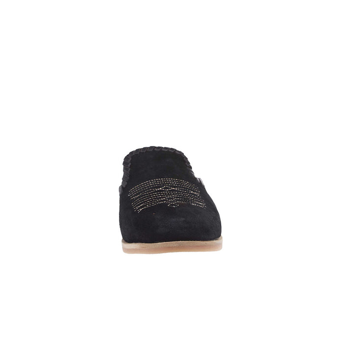 Roper Footwear Women's Hampton Black Cow Suede Mule