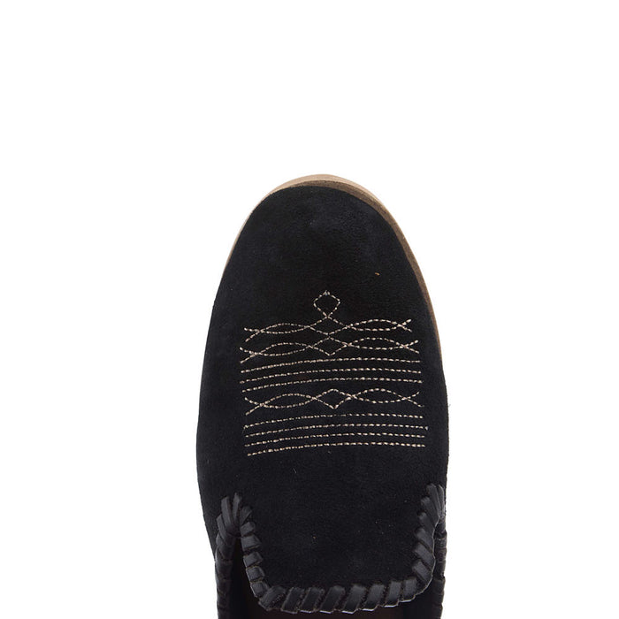 Roper Footwear Women's Hampton Black Cow Suede Mule