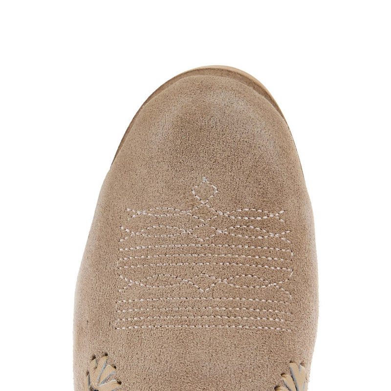 Roper Footwear Women's Hampton Beige Cow Suede Mule