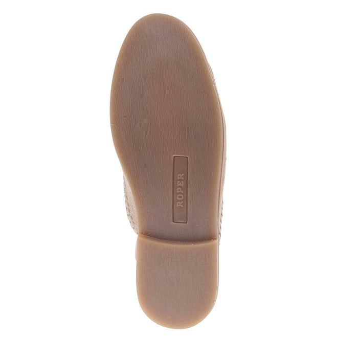 Roper Footwear Women's Hampton Beige Cow Suede Mule