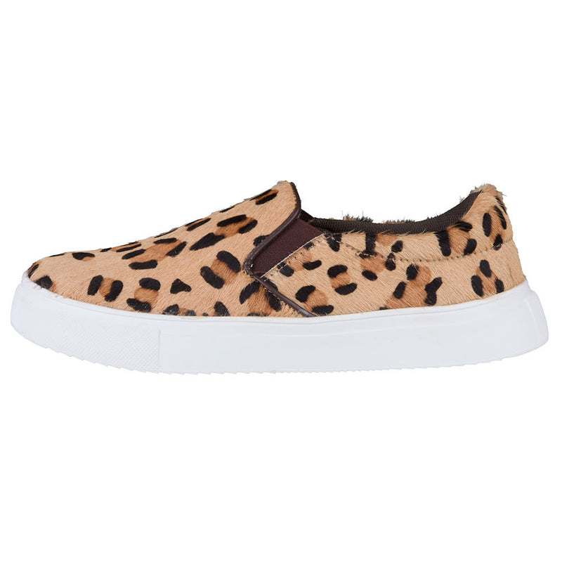 Roper Footwear Women's Nora Leopard Hair on Hide Slip On Casual