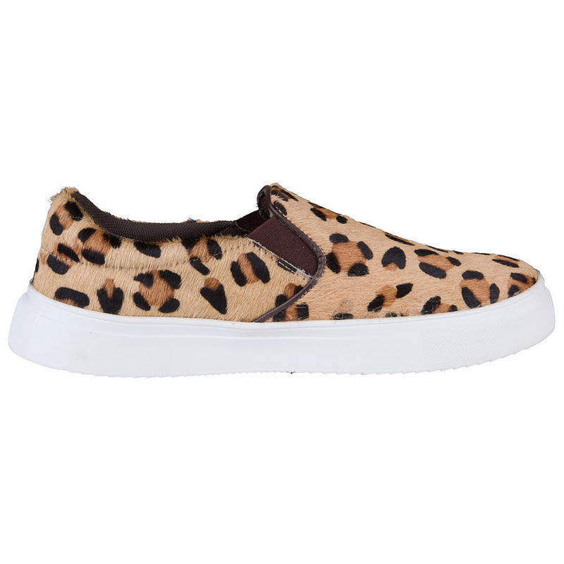 Roper Footwear Women's Nora Leopard Hair on Hide Slip On Casual