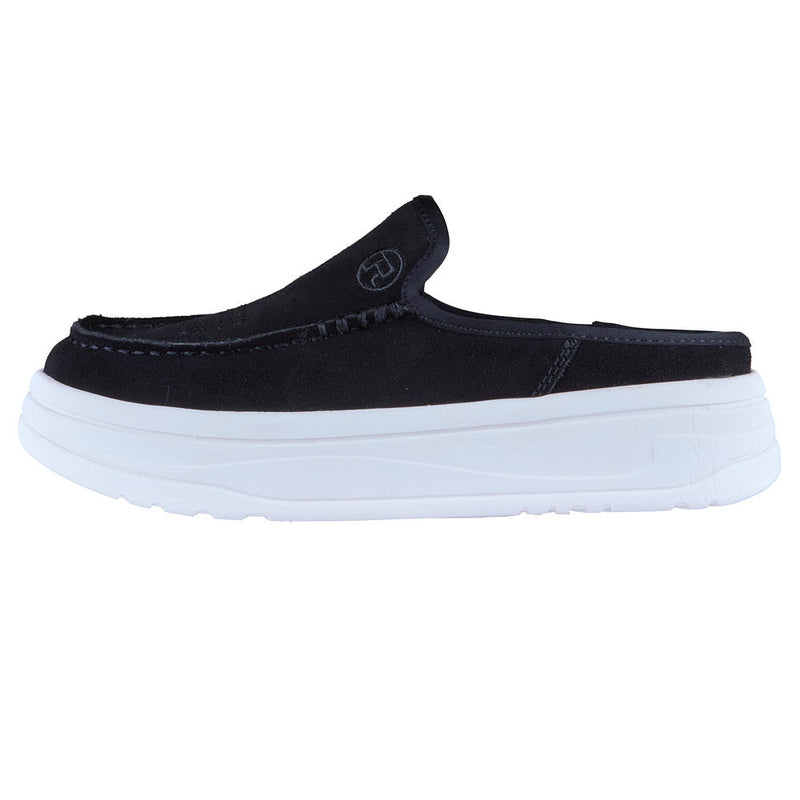 Roper Footwear Women's Lila Black Cow Suede Sport Mule Casual