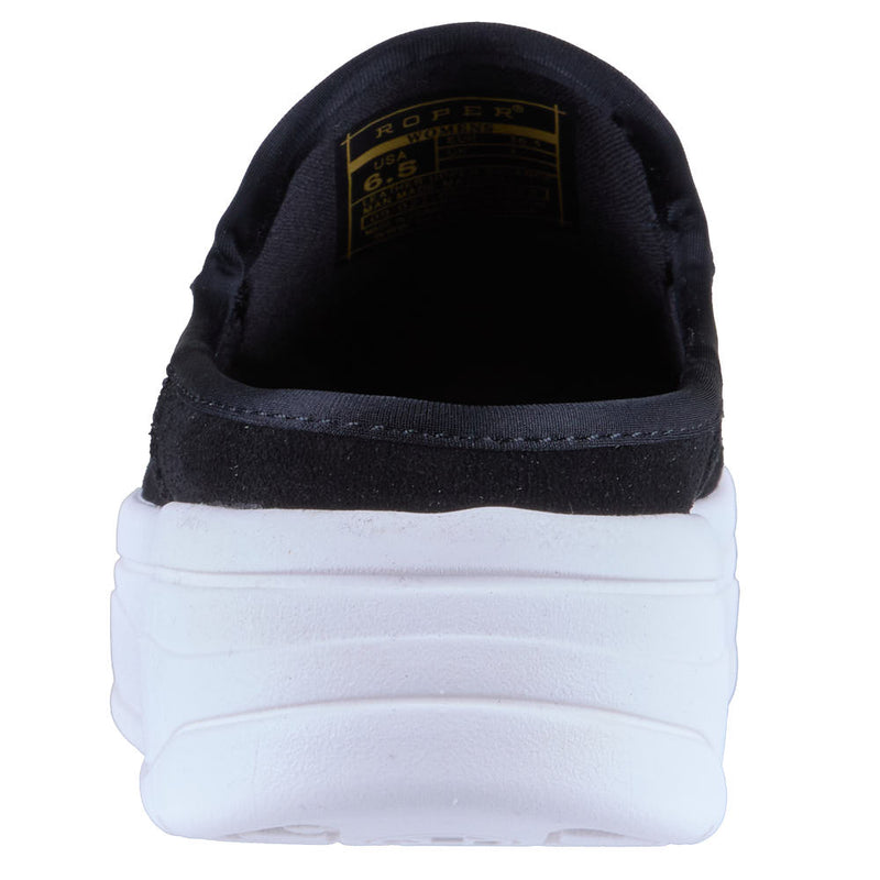 Roper Footwear Women's Lila Black Cow Suede Sport Mule Casual