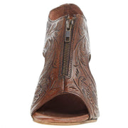 Roper Footwear Women`s Brown Tooled Leather Heel