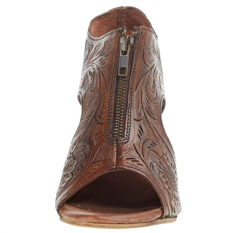 Roper Footwear Women`s Brown Tooled Leather Heel