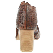 Roper Footwear Women`s Brown Tooled Leather Heel