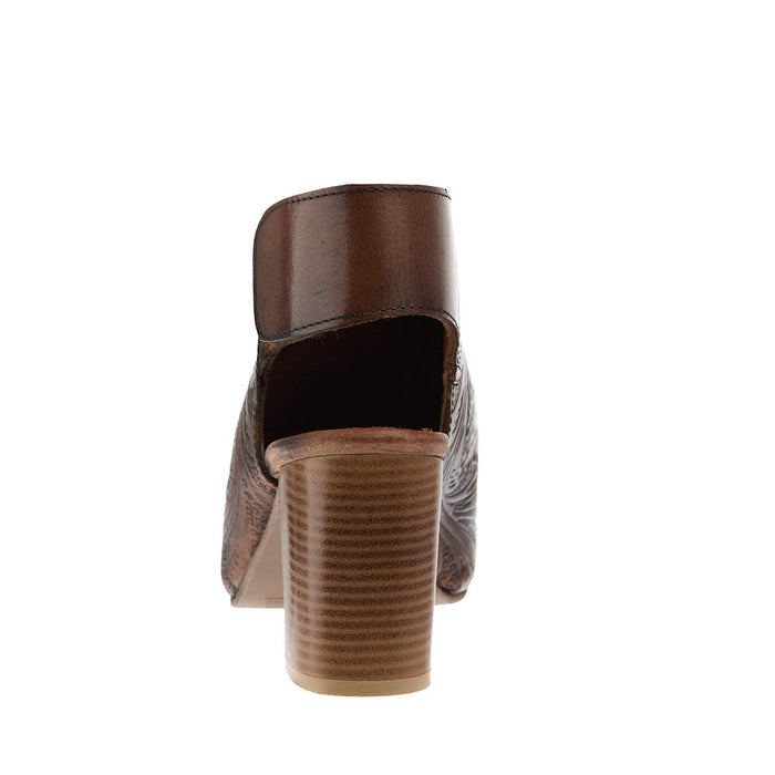 Roper Footwear Women's Mika Brown Tooled Open Toe Sandal
